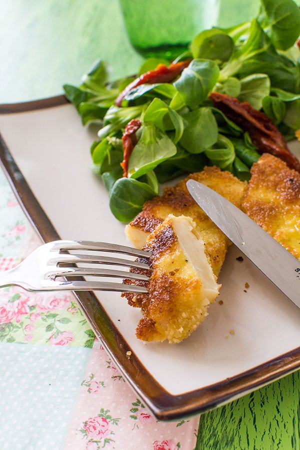 Recette d'Escalopes de céleri, recette végétarienne facile et rapide.
